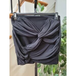 Express Mesh Wrap Twist Front Goth Bodycon Mini Skirt Size 6